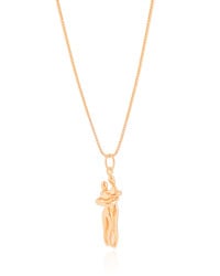 Gargantilha Veneziana Abraço Banhado a Ouro 18K - 45 cm