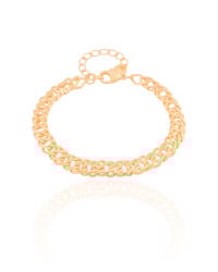 Pulseira Grumet Dupla Banhado a Ouro 18K