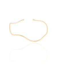 Bracelete Fio Ondas 1 mm Banhado a Ouro 18K