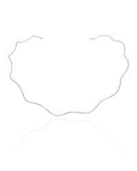 Aro Fio Ondas Ródio Branco