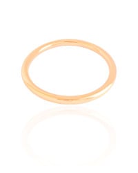 Bracelete Redondo Tubo Liso Fechado Banhado a Ouro 18K