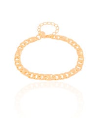Pulseira Grumet Corações Lisos Banhado a Ouro 18K