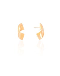 Brinco Curvo Liso 1.8 cm Banhado a Ouro 18K