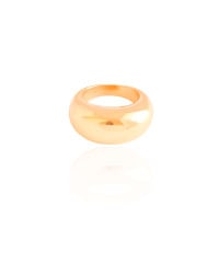 Anel Abaulado Liso Tamanho 18 Banhado a Ouro 18K