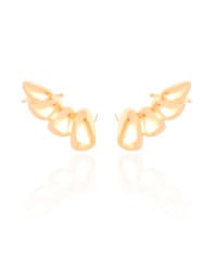 Ear Cuff Orgânico Liso 3.0 cm Banhado a Ouro 18K