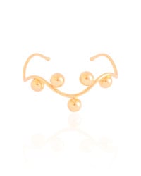 Bracelete Ondas Bolas Lisas Banhado a Ouro 18K