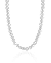 Choker Bolas Lisas 6 mm Ródio Branco