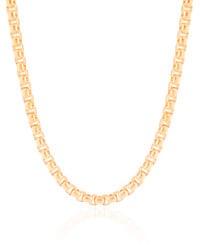 Choker Elos Quadrados 5 mm Banhado a Ouro 18K