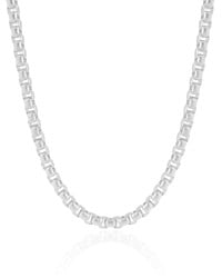 Choker Elos Quadrados 5 mm Ródio Branco