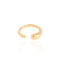 Anel Ajustável Gota Lisa Tamanho M Banhado a Ouro 18K
