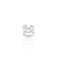 Piercing Três Filetes Lisos Ródio Branco