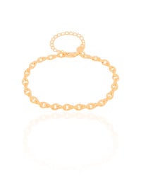 Pulseira Elos Torcidos 4 mm Banhado a Ouro 18K