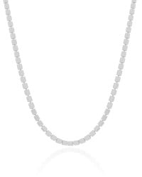 Choker Malha Quadrada 3 mm Ródio Branco