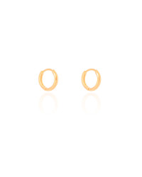 Brinco Argola Click Lisa 1.1 cm Banhado a Ouro 18K