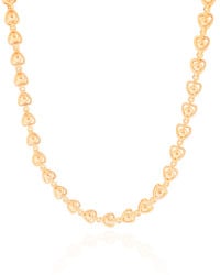 Choker Corações Bolinhas Banhado a Ouro 18K