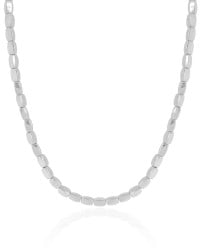 Choker Abaulada ABS Ródio Branco