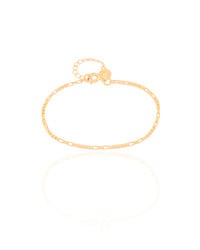 Pulseira Infantil Elos 2 mm Banhado a Ouro 18K