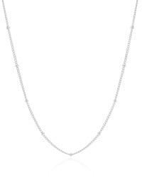 Gargantilha Infantil Grumet Bolinhas 2 mm Ródio Branco - 32 cm