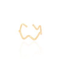 Anel Ajustável Zig Zag Tamanho G Banhado a Ouro 18K