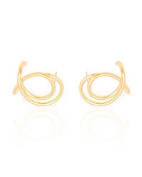 Ear Cuff Entrelaçado Liso 2.5 cm Banhado a Ouro 18K