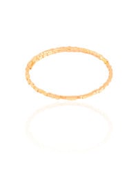 Bracelete Mola Quadrados 2 mm Banhado a Ouro 18K