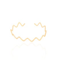 Bracelete Fio Zig Zag 2 mm Banhado a Ouro 18K