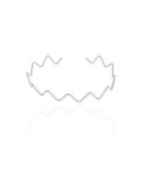 Bracelete Fio Zig Zag 2 mm Ródio Branco