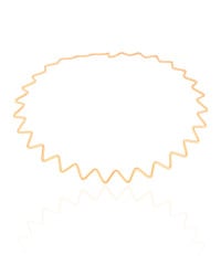 Aro Fio Zig Zag 2 mm Banhado a Ouro 18K - 35 cm