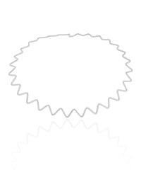 Aro Fio Zig Zag 2 mm Ródio Branco - 35 cm
