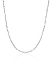 Choker Hematita Prateada 2 mm Ródio Branco