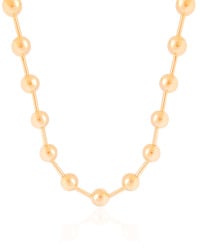 Choker Canutilhos Bolas Lisas Banhado a Ouro 18K