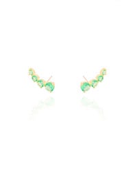 Ear Cuff Pontos de Luz Turmalina Banhado a Ouro 18K