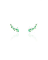 Ear Cuff Pontos de Luz Turmalina Ródio Branco
