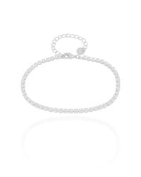 Pulseira Riviera Cristal 2.5 mm Ródio Branco