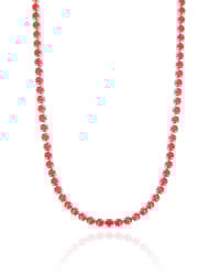 Choker Riviera Fuchsia 3 mm Ródio Branco