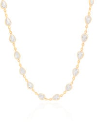 Choker Gotas Cristais 5 mm Banhado a Ouro 18K