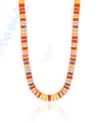 Choker Baguetes Coloridas Banhado a Ouro 18K
