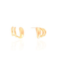 Ear Cuff Três Filetes Lisos 1.7 cm Banhado a Ouro 18K