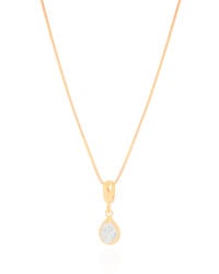 Gargantilha Veneziana Gota Cristal Detalhada Banhado a Ouro 18K - 45 cm