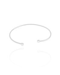 Bracelete Fio Pontos de Luz Cristal 3 mm Ródio Branco