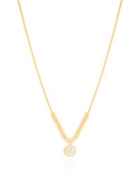 Gargantilha Veneziana Canutilhos Ponto de Luz Cristal Banhado a Ouro 18K - 40 cm