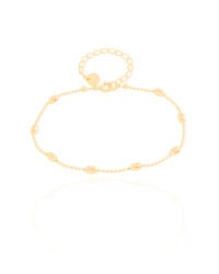 Pulseira Gomos 3 mm Banhado a Ouro 18K