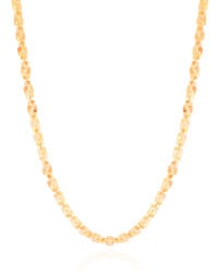 Gargantilha Elos Quadrados 4 mm Banhado a Ouro 18K - 45 cm